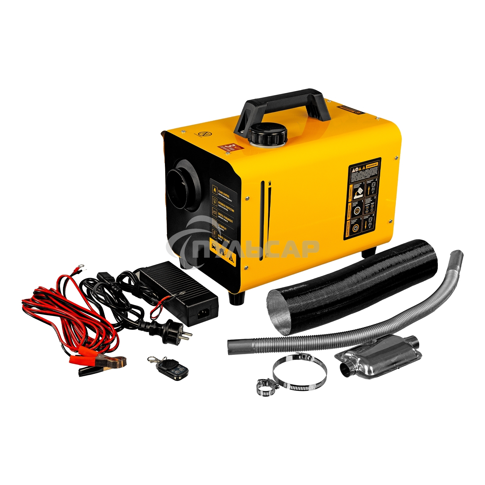 Дизельная тепловая портативная пушка Denzel Flame-5, 5кВт, 300м3/ч, непр.наг., циф. терм.