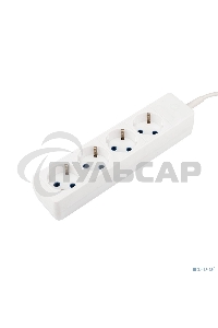 Удлинитель PROconnect 4 гнезда, 5 м, 3х0.75 мм², с/з, белый