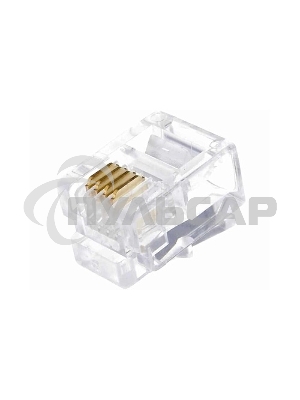 Вилка телефонная MP-4p4c, контакты 3m