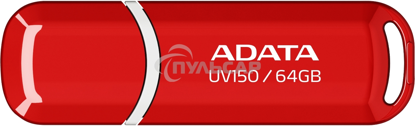 Флешка USB ADATA UV150 (AUV150-64G-RRD), 64 Gb, USB 3.0, R/W 100/30, красный