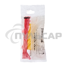 Вилка прямая влагозащищенная, c/з, 16А. IP44, каучук желтая Rexant