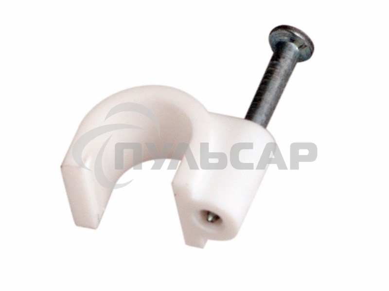 Крепеж кабеля круглый 8 мм, белый (упак. 50 шт) Rexant