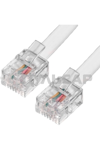 Телефонный шнур Greenconnect удлинитель для аппарата 1.0m GCR-TP6P4C-1.0m, 6P4C (джек 6p4c - jack 6p4c) белый Greenconnect Телефонный шнур удлинитель для аппарата 1.0m GCR-TP6P4C-1.0m, 6P4C (джек 6p4c - jack 6p4c) белый