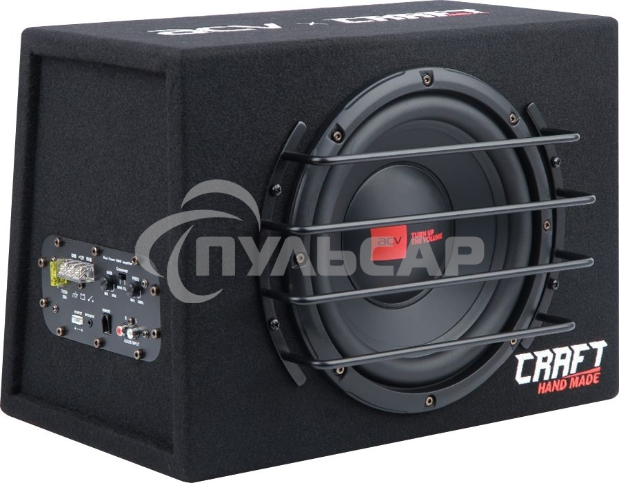 Сабвуфер автомобильный ACV CRAFT B10A 200Вт активный (25см/10