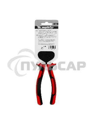 Плоскогубцы Matrix NICKEL, 180 мм, никелированные, двухкомпонентные рукоятки