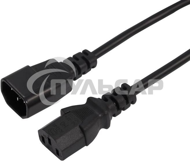 Шнур сетевой Rexant IEC 320 C13 – IEC 320 C14 3x1,0мм², длина 1,8м