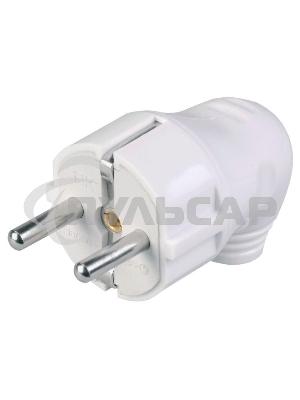 Вилка Iek EVP11-16-01-K01 ВПу11-01-Ст разборная угловая с з/к 16А белая