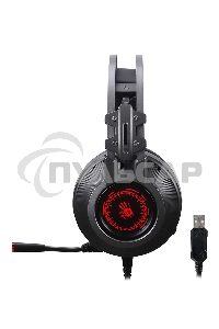 Наушники с микрофоном A4Tech Bloody J527 серый 2м мониторные USB оголовье (J527)