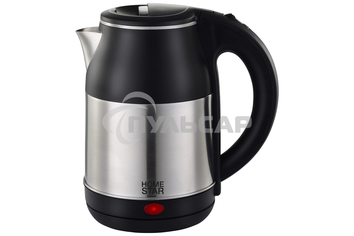 Чайник электрический HOMESTAR HS-1034 1,8л, нержавейка, черный (12)