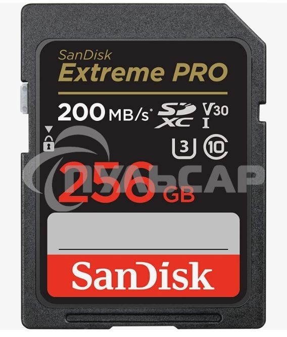Флеш карта SD 256GB SanDisk SDXC Class 10 V30 UHS-I U3 Extreme Pro 200MB/s
