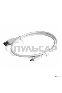 Кабель Gembird/Cablexpert CCP-mUSB2-AMBM-W-0.5M AM/microBM 5P, 0.5м, экран, белый, пакет
