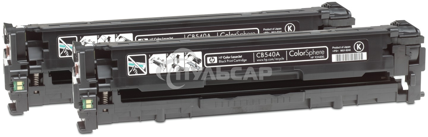 Картридж лазерный HP CB540AD черный двойная упаковка для CLJ CP1215/CP1515/CP1518 2 х 2200стр.
