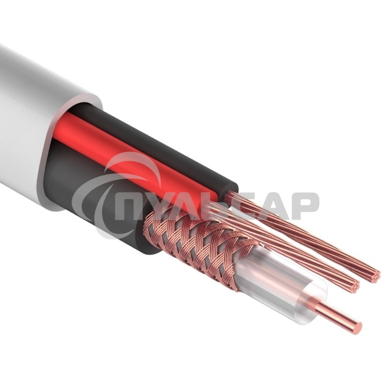 Кабель КВК-В-2+2x0,75 мм² (Cu/Cu) белый (бухта 200 м) Rexant