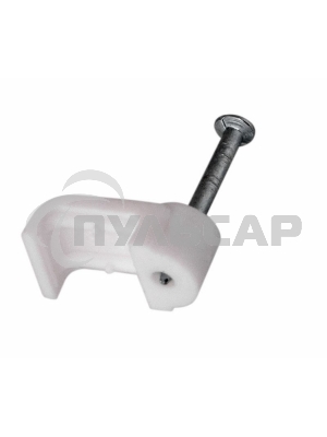 Крепеж кабеля плоский 10 х 3 мм, белый (упак. 50 шт) Rexant