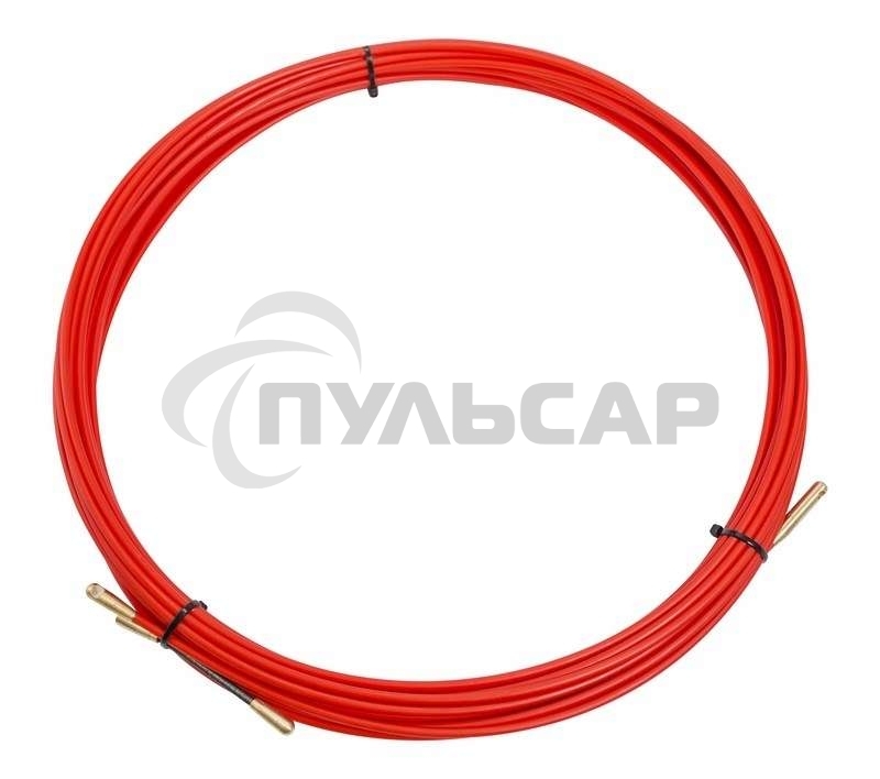 Протяжка кабельная (мини УЗК в бухте), стеклопруток, d=3,5мм, 15м КРАСНАЯ (47-1015)