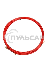 Протяжка кабельная (мини УЗК в бухте), стеклопруток, d=3,5мм, 15м КРАСНАЯ (47-1015)