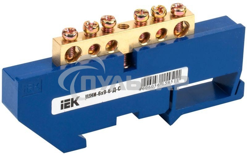 Шина нулевая ШНИ-6х9-6-Д-С на DIN-изол. ШНИ ИЭК YNN10-69-6D-K07