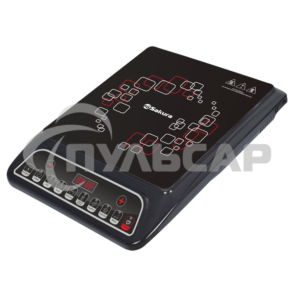 Индукционная плитка Sakura SA-7152Q 2000 Вт, индукционный нагревательный элемент, ЖК- дисплей