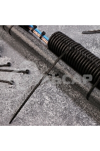 Хомут-стяжкa нейлоновая с тройным замком Rexant 400x4,8 мм, черная, упаковка 100 шт.