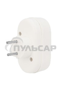Двойник электрический 6А без заземления, белый Rexant