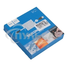 Кабель USB 2.0 HOCO X21, силиконовая оплетка, AM/Lightning M, бело-черный, 1м