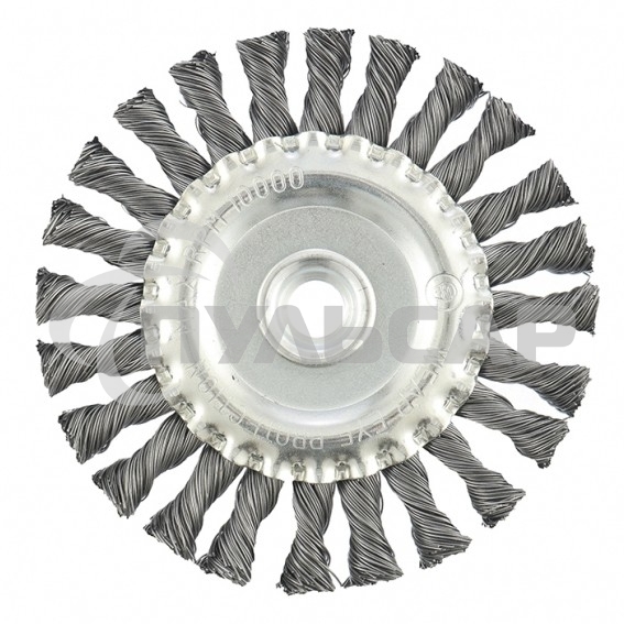 Щетка Matrix для УШМ, 125 мм, М14, Плоская, крученая проволока 0,5 мм