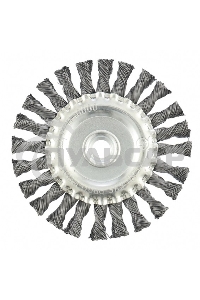 Щетка Matrix для УШМ, 125 мм, М14, Плоская, крученая проволока 0,5 мм