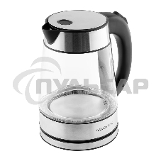 Чайник электрический Galaxy Line GL 0561, стекло, 2200 Вт, 1,7 л, многоцветная LED-подсветка, съемный фильтр, корпус из термостойкого стекла