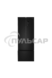 Холодильник Maunfeld MFF180NFBE01 черный трехкамерный 224/113л морозилка снизу, No Frost