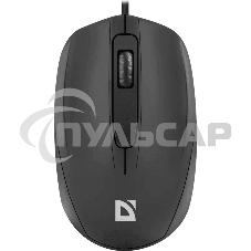 Мышь проводная Defender Alpha MB-507 черный, 1000 dpi, USB, кнопки - 3