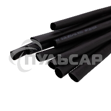 Трубка термоусадочная двустенная клеевая 9.5/4.75 (2:1) (уп.10шт) по 1м черный Rexant 26-2104 Трубка термоусадочная двустенная клеевая 9.5/4.75 (2:1) (уп.10шт) по 1м черный Rexant 26-2104