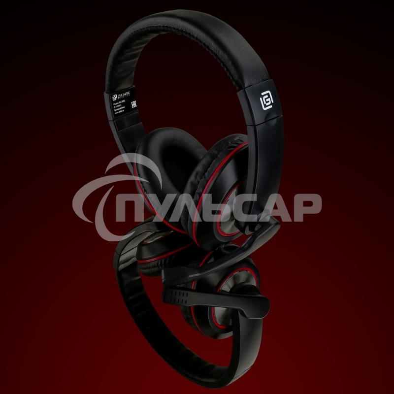 Гарнитура Oklick HS-L390G DRAGON black/red 1.8m (JD-728S)
