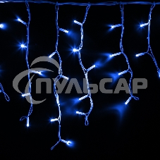 Гирлянда Neon-night Айсикл (Бахрома) светодиодная 4,0х0,6 м, с эффектом мерцания, белый провод каучук, 230 В, диоды синие