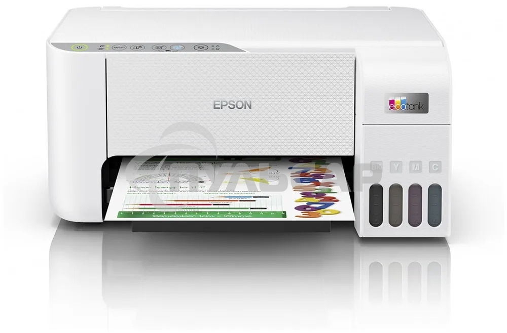 МФУ струйное Epson L3256 (C11CJ67407/C11CJ67414/C11CJ67421/C11CJ67519/C11CJ67504/C11CJ67524/C11CJ67516), A4 цветное, печ. до 10 стр/мин. (ч/б) до 5 стр/мин. (цвет), 1440 x 5760 dpi (печать) 1200x2400dpi (скан.), USB, Wi-Fi