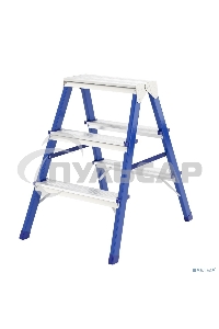 Стремянка двусторонняя Сибртех 3ст стальная, 97933