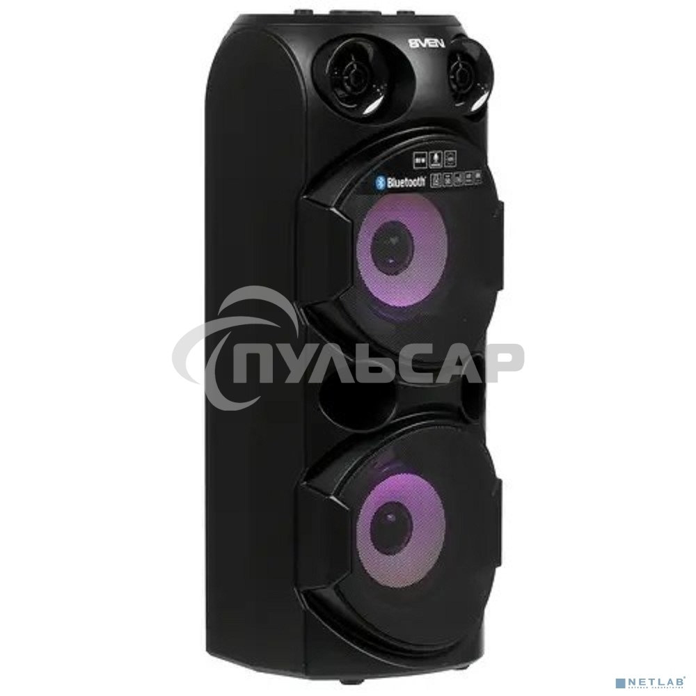 Колонка АС Sven PS-750, черный (80 Вт, TWS, Bluetooth, FM, USB, microSD, LED-дисплей, 2х4400мА*ч)