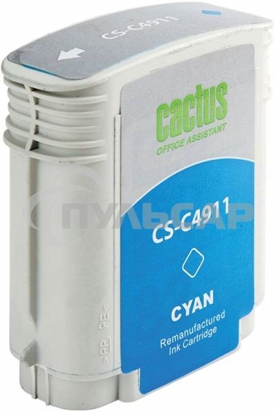 Картридж струйный Cactus CS-C4911 №82 голубой (72 ml) для HP Design Jet 500/800C