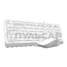 Комплект клавиатура + мышь A4Tech Fstyler F1010 клав:белый/серый мышь:белый/серый USB Multimedia