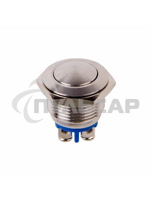 Кнопка антивандальная Ø16 Б/Фикс (2c винт) (ON)-OFF сфера Rexant