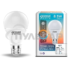 Лампа Светодиодная Gauss Smart Home DIM+CCT E27 A60 8.5 Вт 1/10/100