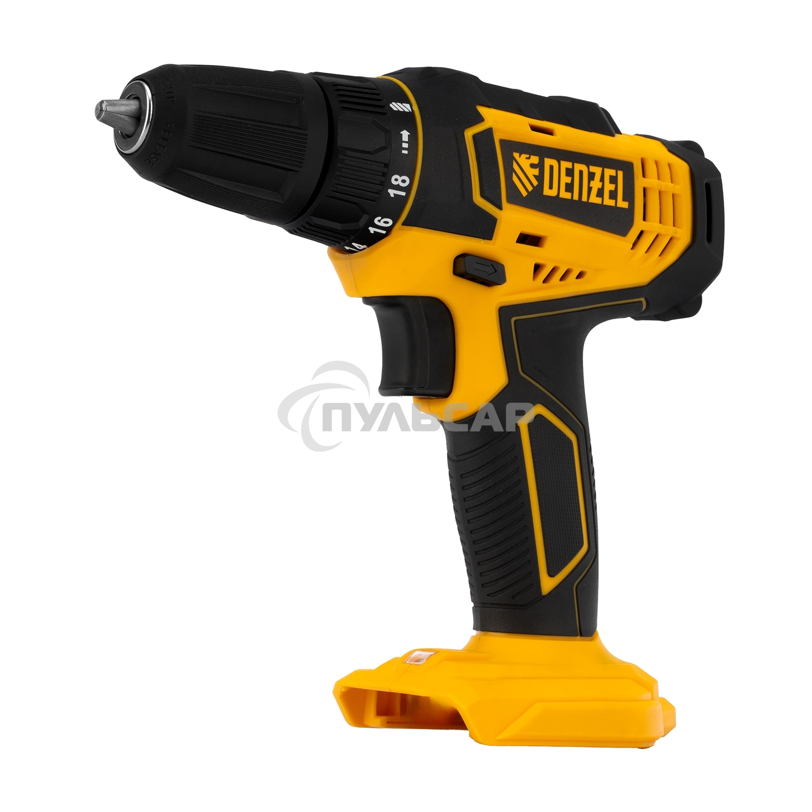 Дрель-шуруповерт Denzel CDL-18-0, Аккумуляторная, 18В, Без АКБ и ЗУ