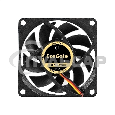 Вентилятор для корпуса ExeGate ExtraPower EP07015S3P черный, 70 мм, 3000 об/мин, 27 дБ, 3 pin