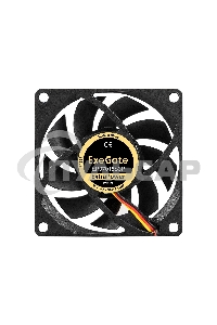 Вентилятор для корпуса ExeGate ExtraPower EP07015S3P черный, 70 мм, 3000 об/мин, 27 дБ, 3 pin