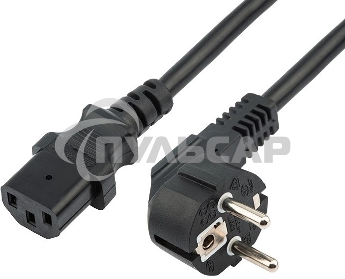 Шнур сетевой Rexant СЕЕ 7/7 (Schuko) – IEC 320 C13 3x0,75мм², длина 0,6м
