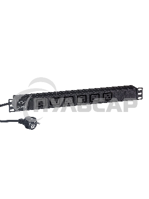 Блок розеток горизонтальный ExeGate ServerPro PDU-19H013 Al-6C19-EU3-SW, 19