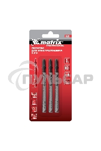 Полотна для электролобзика Matrix по дереву, 3 шт. T111C, 75 х 3мм, HCS