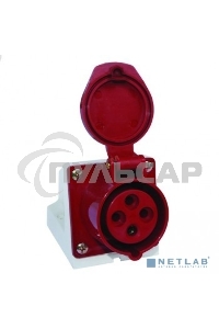 Розетка наруж. уст. 32А 380В 3P+РЕ IP44 (124) EKF ps-124-32-380