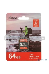 Флеш карта SDHC 64Gb Netac Class 10 UHS-I U1 P600 NT02P600STN-064G-R