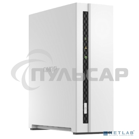 Сетевое хранилище SMB QNAP TS-133 NAS 1 HDD tray. ARM 4-core Cortex-A55 1.8GHz, ram 2 Gb (max), 1x1GbE, 1xUSB 2.0 port,1xUSB 3.2 Gen 1