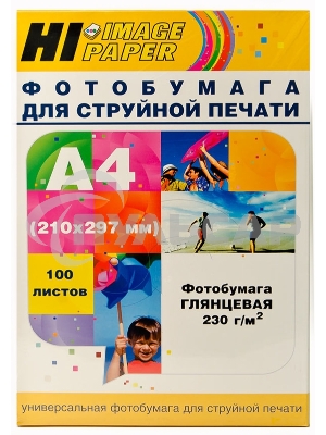 Бумага Hi-Black A200102U Фотобумага глянцевая односторонняя (Hi-image paper) A4, 230 г/м, 100 л. H230-A4-100